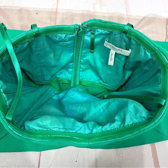 Bcbg MaxAzria Runway Collection Kelly Green Fei Fei Mini Ruffle Strapless Dress - Picture 10 of 16